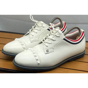 G/FORE White Athletic Shoes with Red and Black Accents